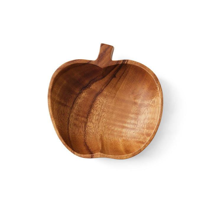 acacia wood bowl apple shape