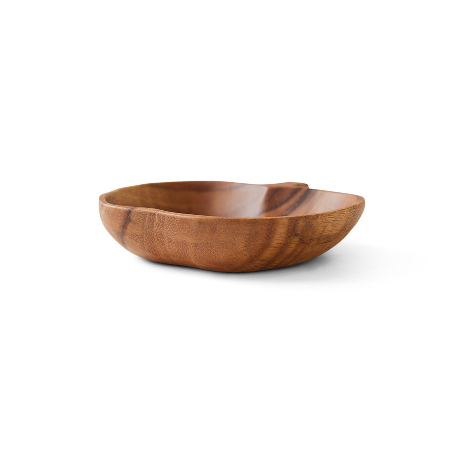 acacia wood apple shape bowl