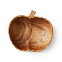 wooden bowl in shape of apple