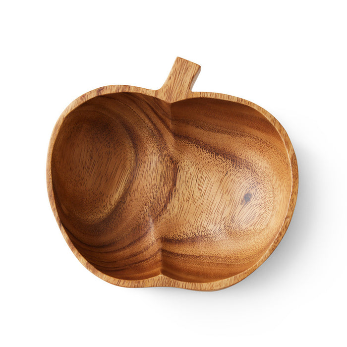 wooden bowl in shape of apple