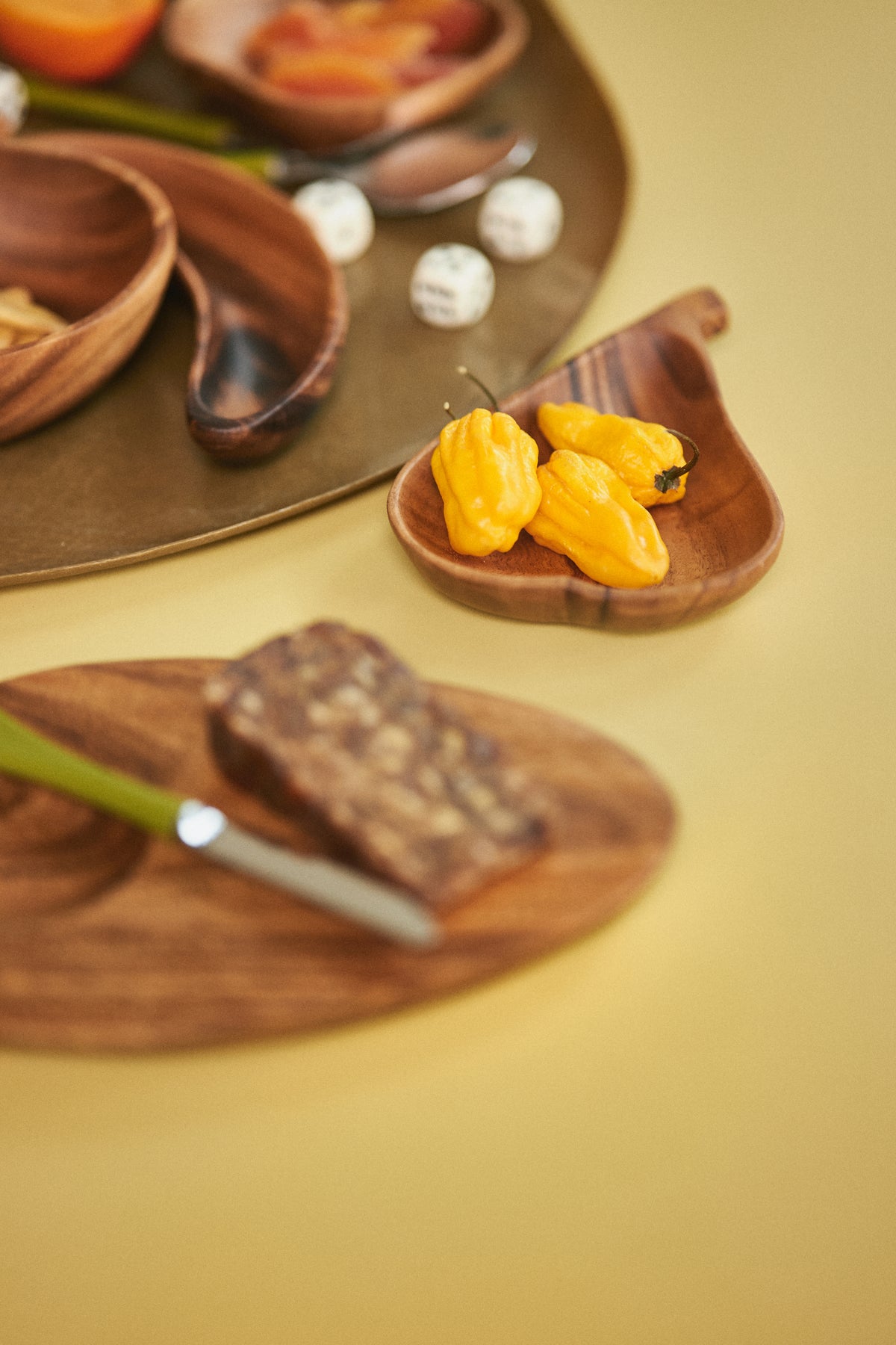 wooden bowl in shape of pear