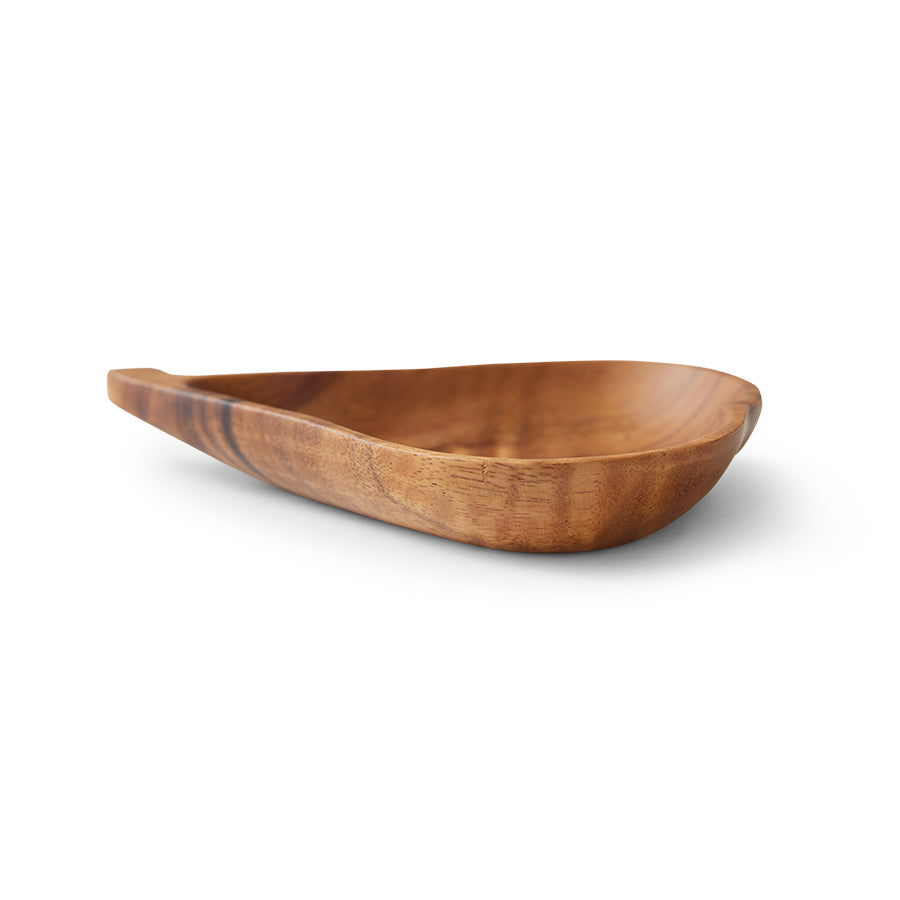 pear shaped wooden bowl