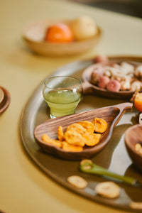 pear shaped wooden bowl