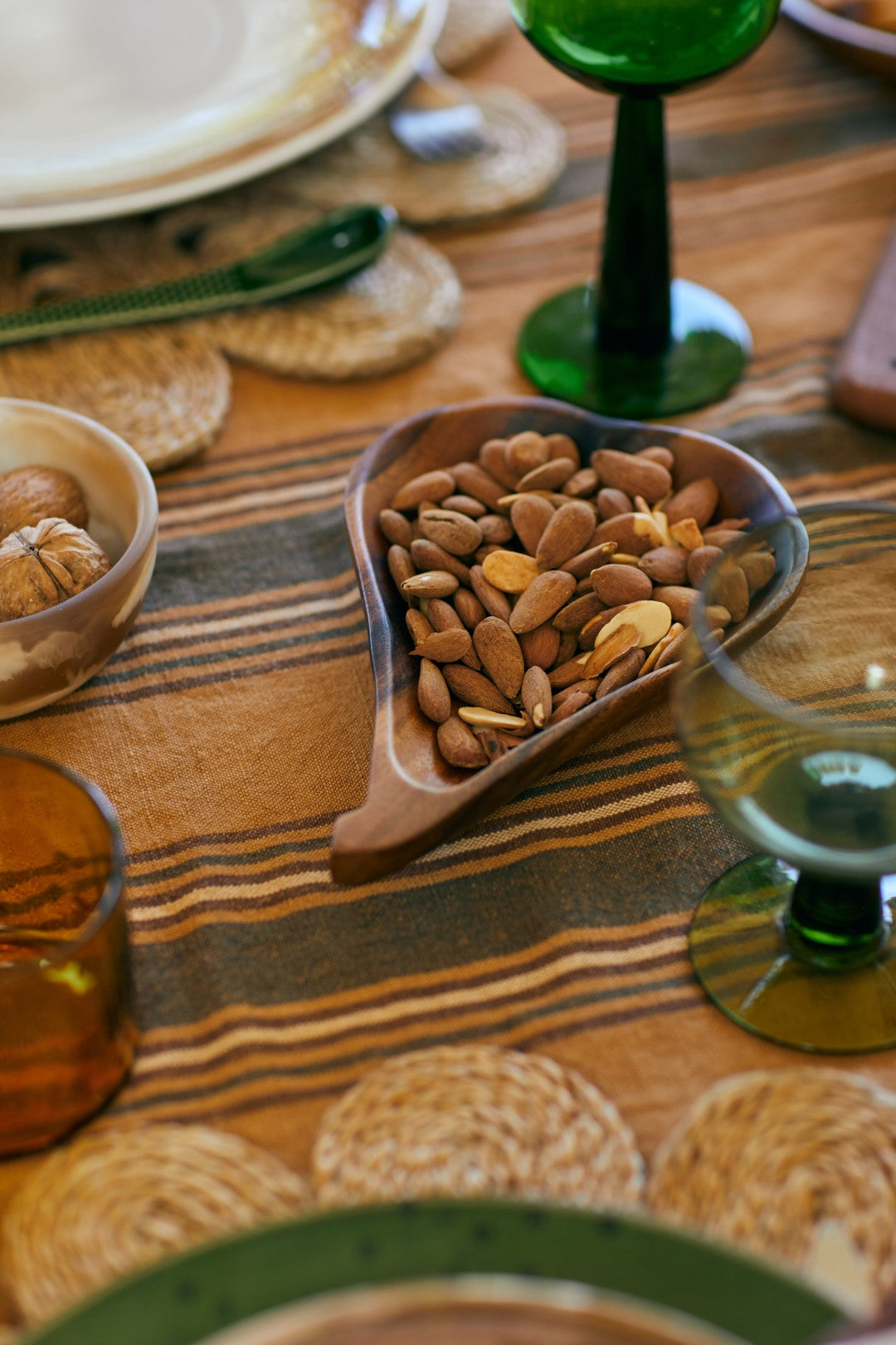 pear shaped wooden bowl