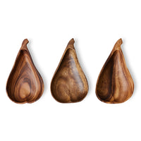 pear shaped wooden bowl