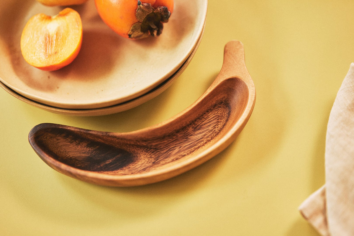 wooden banana bowl