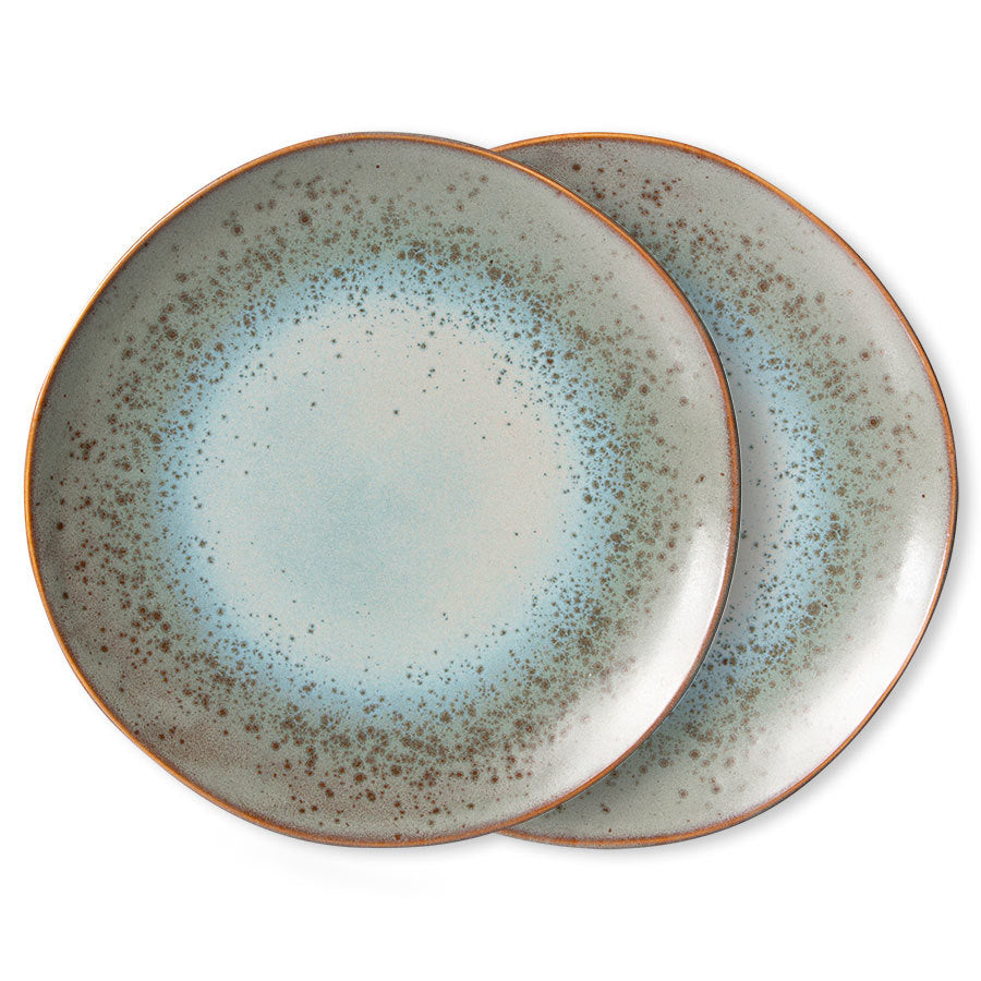 70s ceramics dinner plate Mineral (set of 2)