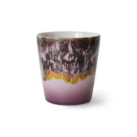 purple pink and yellow coffee cup tumbler