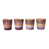 purple pink and yellow coffee cup tumbler