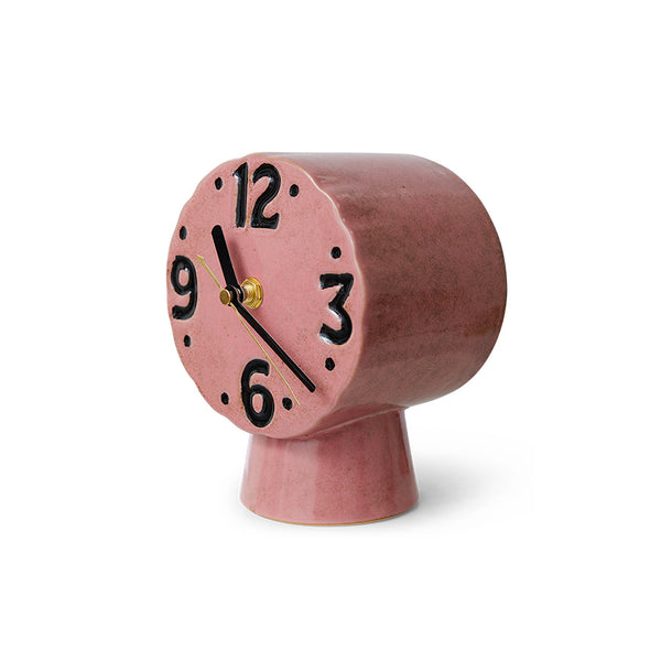 pink ceramic desk clock 