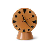 ceramic desk clock  peach and black  color