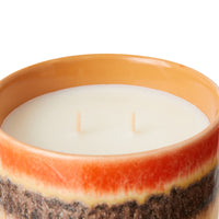 retro style ceramic vessel with scented candle