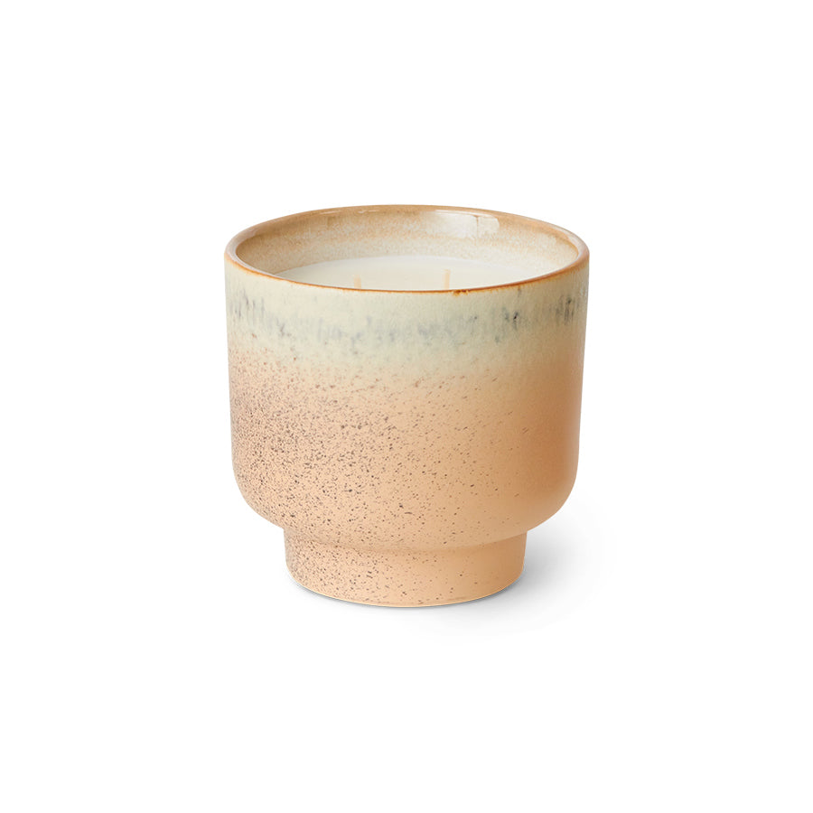 ceramic vessel with scented candle