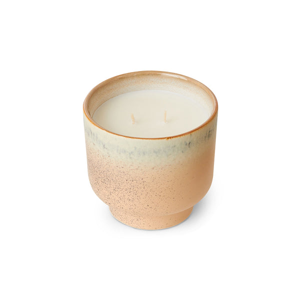 ceramic vessel with scented candle