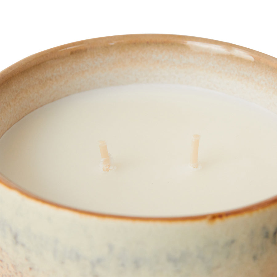 ceramic vessel with scented candle