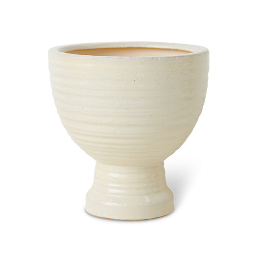 Stoneware planter Cream