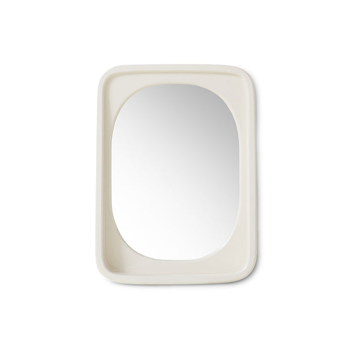 Curve mirror Eggshell white