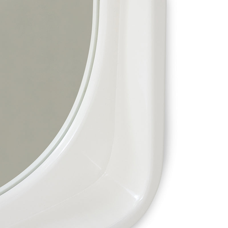 Curve mirror Eggshell white