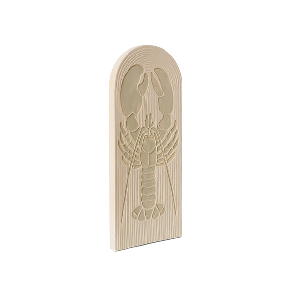 beige cream stoneware tile with lobster