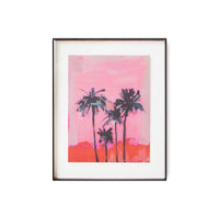 brown acrylic frame with palm tree print