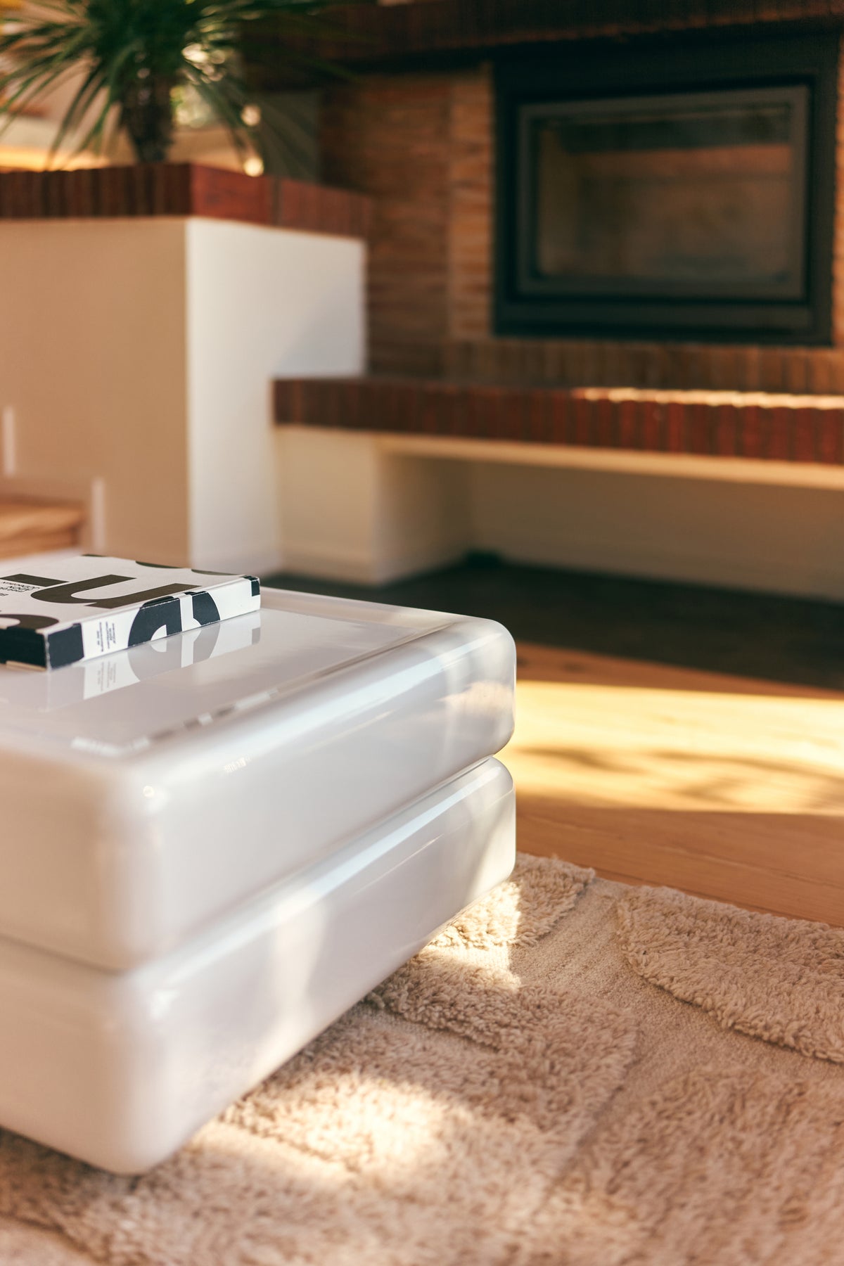 white space age design square coffee table