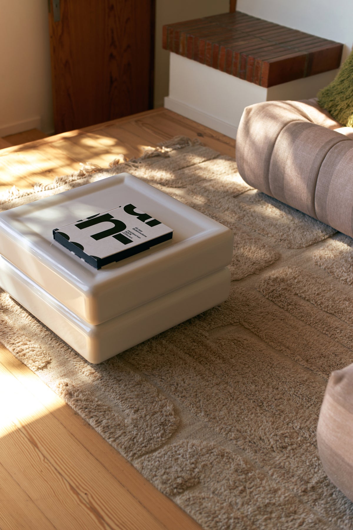 white space age design square coffee table