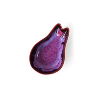 purple and red toned dragon fruit ceramic bowl