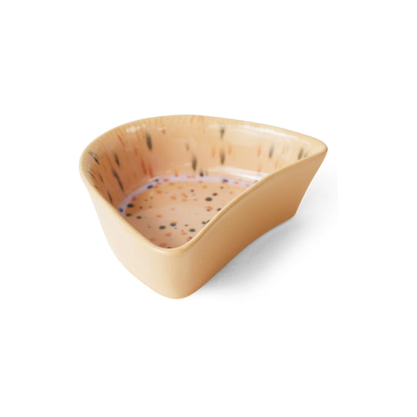 freeform multicolored ceramic tapas bowl