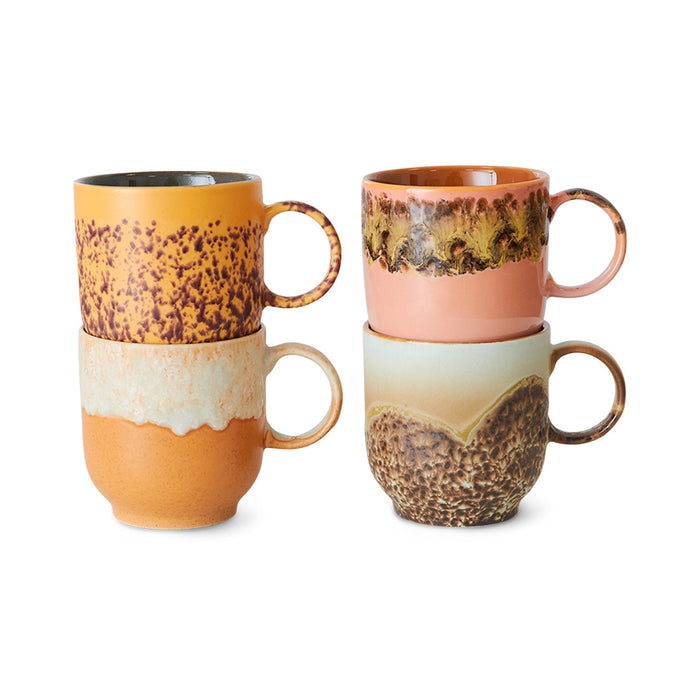 70s ceramics cafe mugs Cape