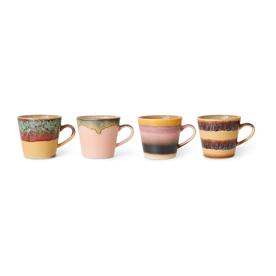 ceramic cappuccino mugs in soft colors