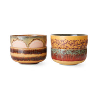 earth tones ceramic dessert bowls