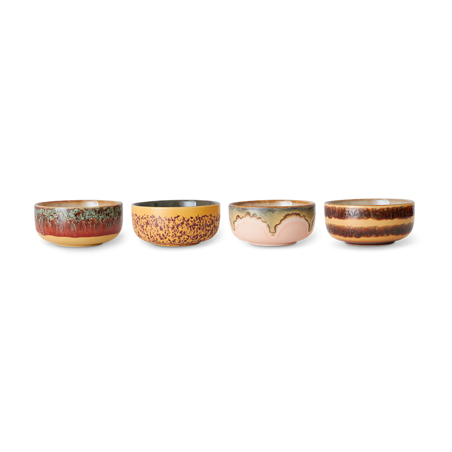 earth tones ceramic dessert bowls