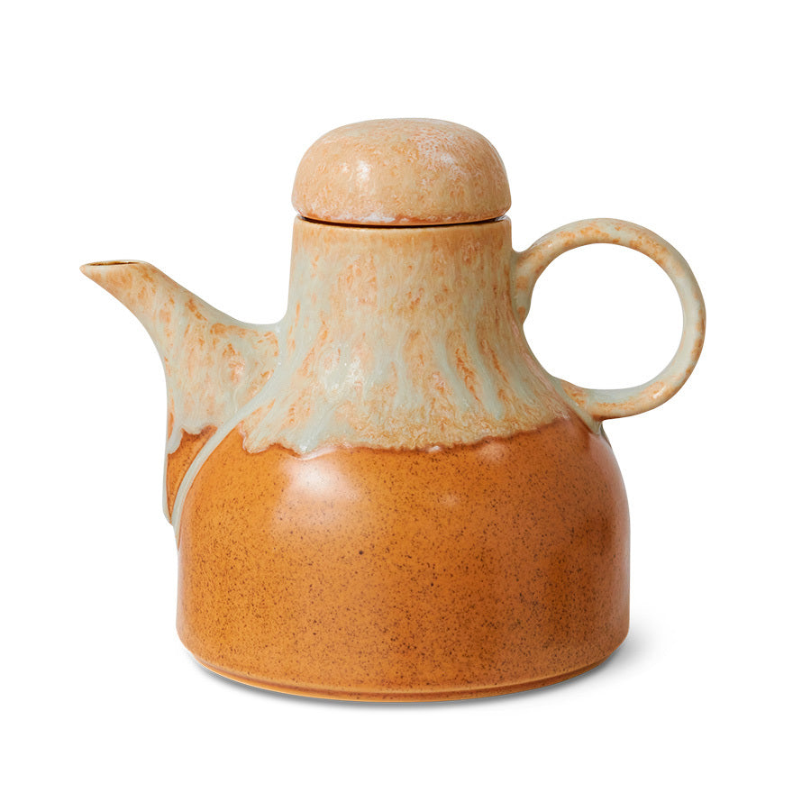 stoneware coffee pot retro style