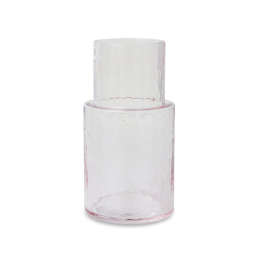 soda glass blush pink carafe