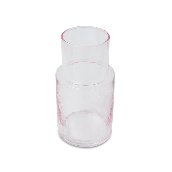 soda glass blush pink carafe