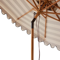 Striped patio umbrella Stracciatella