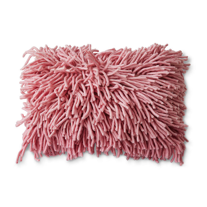 high pile pink pillow