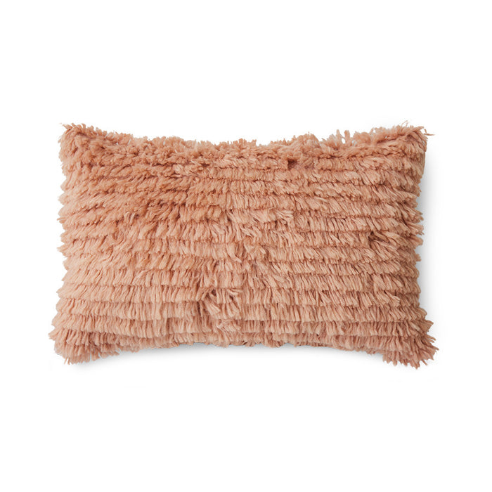 blush pink fluffy pillow