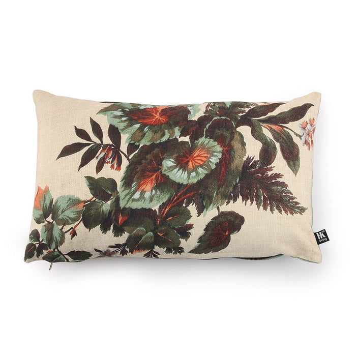 lumbar pillow with flower design