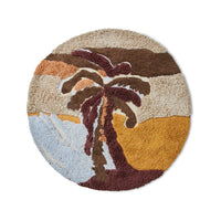 round rug palm tree tufted