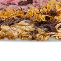 brown yellow pink fluffy runner