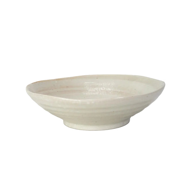 White ceramic bowl on a white background