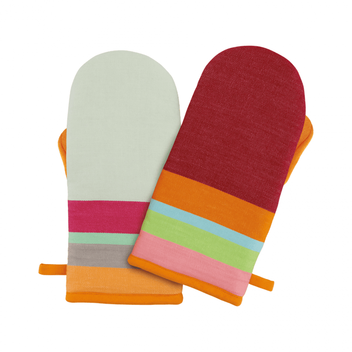 colorful oven gloves for baking 