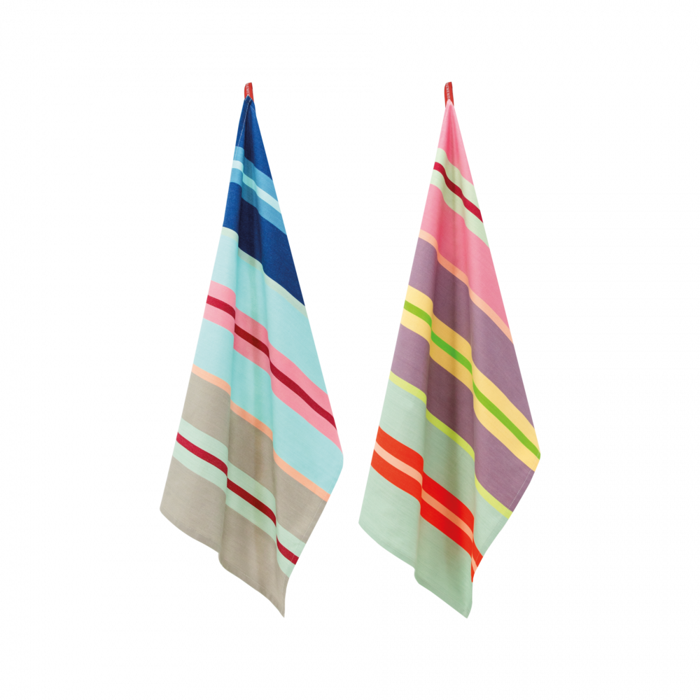 bold striped cotton kitchen towels