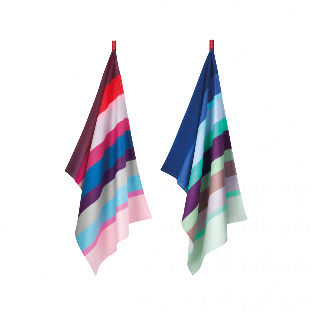 bold striped cotton kitchen towels