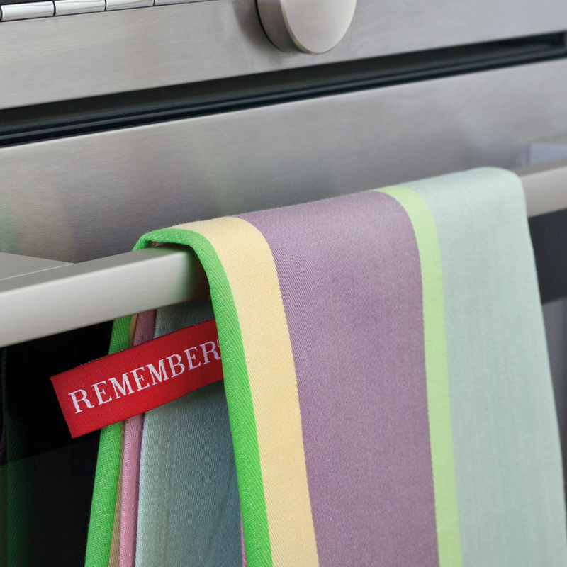 bold striped cotton kitchen towel