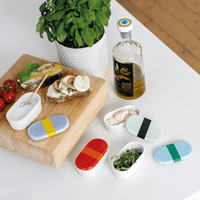 oval shaped porcelain boxes with lid in bold colors