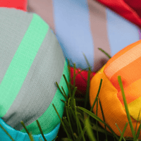 detail colorful set of soft boccia balls 