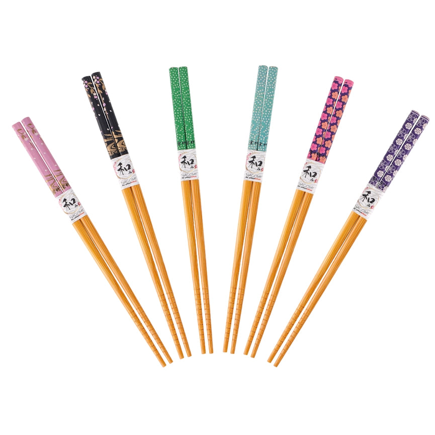 6 different sets of chopsticks 