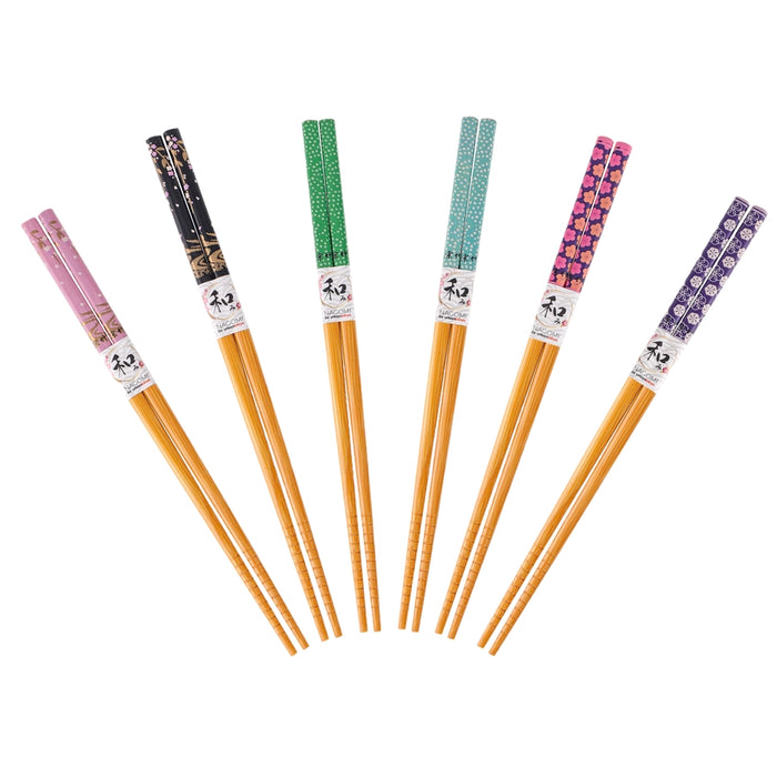 6 different sets of chopsticks 